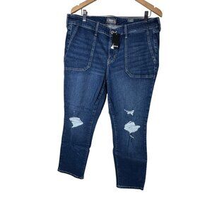 TORRID Skinny Mid Rise Distressed Jeans Women's Size 16R NWT